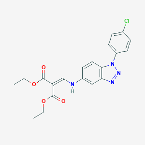 diethyl 2-({[1-(4-chlorophenyl)-1H-1,2,3-benzotriazol-5-yl]amino}methylene)malonate