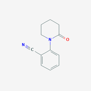 molecular formula C12H12N2O B3745376 2-(2-oxo-1-piperidinyl)benzonitrile 