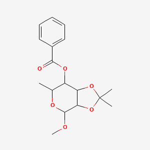 molecular formula C17H22O6 B3745384 methyl 4-O-benzoyl-6-deoxy-2,3-O-(1-methylethylidene)hexopyranoside 