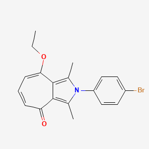molecular formula C19H18BrNO2 B3745387 2-(4-bromophenyl)-8-ethoxy-1,3-dimethylcyclohepta[c]pyrrol-4(2H)-one 