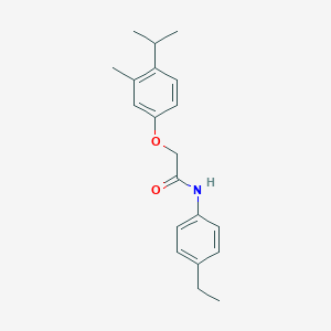 molecular formula C20H25NO2 B374539 N-(4-ethylphenyl)-2-(4-isopropyl-3-methylphenoxy)acetamide 