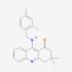 molecular formula C24H26N2O B3745402 9-[(2,4-dimethylbenzyl)amino]-3,3-dimethyl-3,4-dihydro-1(2H)-acridinone 