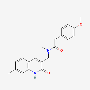 molecular formula C21H22N2O3 B3745409 N-[(2-hydroxy-7-methyl-3-quinolinyl)methyl]-2-(4-methoxyphenyl)-N-methylacetamide 