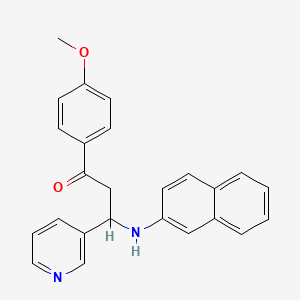 1-(4-methoxyphenyl)-3-(2-naphthylamino)-3-(3-pyridinyl)-1-propanone