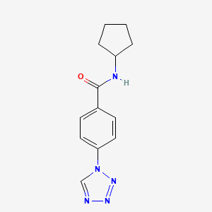 molecular formula C13H15N5O B3745425 N-cyclopentyl-4-(1H-tetrazol-1-yl)benzamide CAS No. 626216-07-7