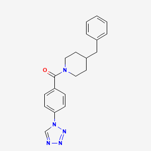 molecular formula C20H21N5O B3745429 4-benzyl-1-[4-(1H-tetrazol-1-yl)benzoyl]piperidine 