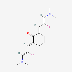 2,6-bis[3-(dimethylamino)-2-fluoro-2-propen-1-ylidene]cyclohexanone