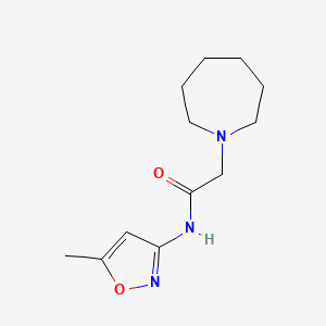 molecular formula C12H19N3O2 B3745446 2-(1-azepanyl)-N-(5-methyl-3-isoxazolyl)acetamide 