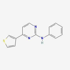 molecular formula C14H11N3S B3745454 N-phenyl-4-(3-thienyl)-2-pyrimidinamine 