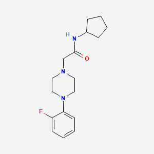 N-cyclopentyl-2-[4-(2-fluorophenyl)-1-piperazinyl]acetamide