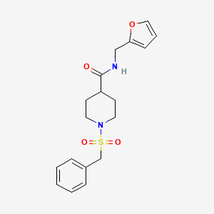 1-(benzylsulfonyl)-N-(2-furylmethyl)-4-piperidinecarboxamide