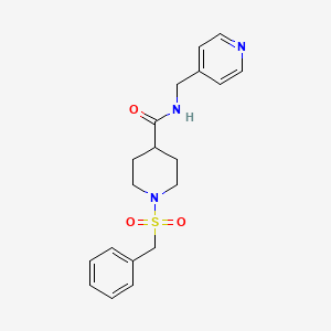 molecular formula C19H23N3O3S B3745491 1-(benzylsulfonyl)-N-(4-pyridinylmethyl)-4-piperidinecarboxamide 