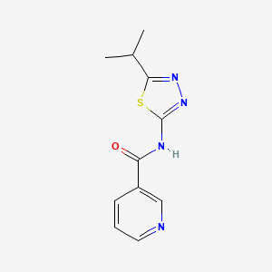 molecular formula C11H12N4OS B3745519 N-(5-isopropyl-1,3,4-thiadiazol-2-yl)nicotinamide CAS No. 59898-97-4