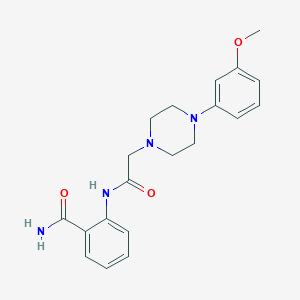 molecular formula C20H24N4O3 B3745523 2-({[4-(3-methoxyphenyl)-1-piperazinyl]acetyl}amino)benzamide 