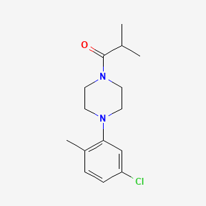 molecular formula C15H21ClN2O B3745530 1-(5-chloro-2-methylphenyl)-4-isobutyrylpiperazine 
