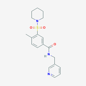 4-methyl-3-(piperidin-1-ylsulfonyl)-N-(pyridin-3-ylmethyl)benzamide