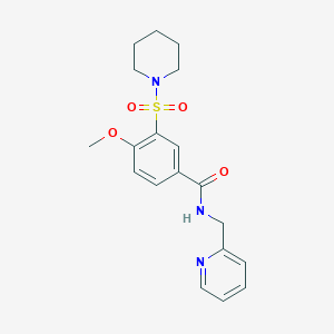 molecular formula C19H23N3O4S B3745546 4-methoxy-3-(1-piperidinylsulfonyl)-N-(2-pyridinylmethyl)benzamide 