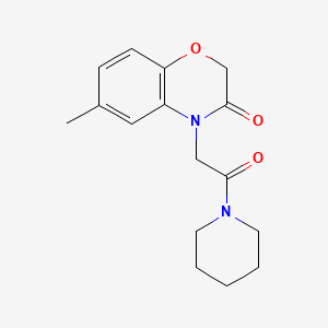 molecular formula C16H20N2O3 B3745558 6-methyl-4-[2-oxo-2-(1-piperidinyl)ethyl]-2H-1,4-benzoxazin-3(4H)-one 