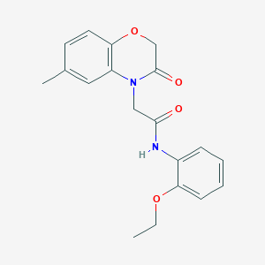 molecular formula C19H20N2O4 B3745561 N-(2-ethoxyphenyl)-2-(6-methyl-3-oxo-2,3-dihydro-4H-1,4-benzoxazin-4-yl)acetamide 