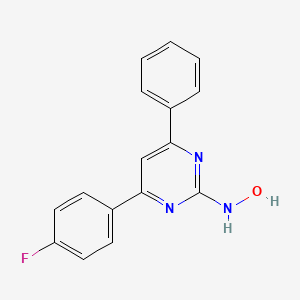 molecular formula C16H12FN3O B3745568 4-(4-fluorophenyl)-2-(hydroxyamino)-6-phenylpyrimidine 