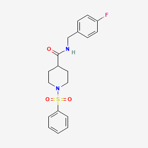 molecular formula C19H21FN2O3S B3745583 N-(4-fluorobenzyl)-1-(phenylsulfonyl)piperidine-4-carboxamide 