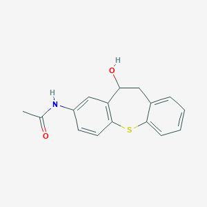 molecular formula C16H15NO2S B374560 N-(11-hydroxy-10,11-dihydrodibenzo[b,f]thiepin-2-yl)acetamide 