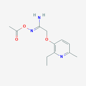 molecular formula C12H17N3O3 B3745612 N'-(acetyloxy)-2-[(2-ethyl-6-methyl-3-pyridinyl)oxy]ethanimidamide 