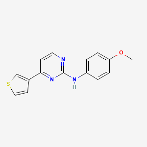 molecular formula C15H13N3OS B3745613 N-(4-methoxyphenyl)-4-(3-thienyl)-2-pyrimidinamine 