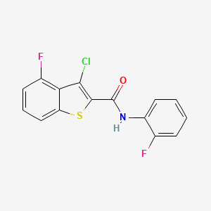 molecular formula C15H8ClF2NOS B3745620 3-chloro-4-fluoro-N-(2-fluorophenyl)-1-benzothiophene-2-carboxamide 