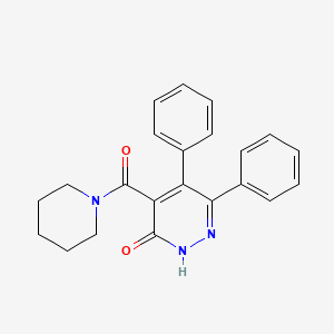 molecular formula C22H21N3O2 B3745628 5,6-diphenyl-4-(1-piperidinylcarbonyl)-3(2H)-pyridazinone 