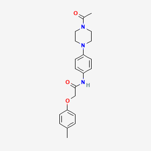 molecular formula C21H25N3O3 B3745635 N-[4-(4-acetyl-1-piperazinyl)phenyl]-2-(4-methylphenoxy)acetamide 