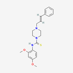 molecular formula C22H27N3O2S B3745637 N-(2,4-dimethoxyphenyl)-4-(3-phenyl-2-propen-1-yl)-1-piperazinecarbothioamide 