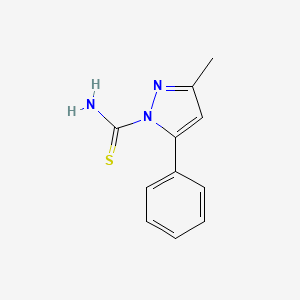 molecular formula C11H11N3S B3745669 3-methyl-5-phenyl-1H-pyrazole-1-carbothioamide 
