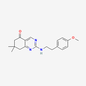 molecular formula C19H23N3O2 B3745680 2-{[2-(4-methoxyphenyl)ethyl]amino}-7,7-dimethyl-7,8-dihydro-5(6H)-quinazolinone 