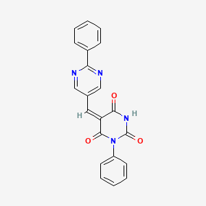 molecular formula C21H14N4O3 B3745685 1-phenyl-5-[(2-phenyl-5-pyrimidinyl)methylene]-2,4,6(1H,3H,5H)-pyrimidinetrione 
