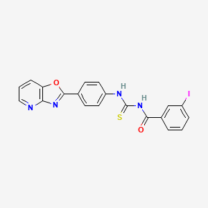 molecular formula C20H13IN4O2S B3745698 3-iodo-N-{[(4-[1,3]oxazolo[4,5-b]pyridin-2-ylphenyl)amino]carbonothioyl}benzamide 