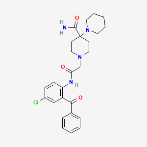 molecular formula C26H31ClN4O3 B3745705 1'-{2-[(2-benzoyl-4-chlorophenyl)amino]-2-oxoethyl}-1,4'-bipiperidine-4'-carboxamide 