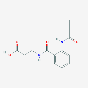 molecular formula C15H20N2O4 B3745745 N-{2-[(2,2-dimethylpropanoyl)amino]benzoyl}-beta-alanine 
