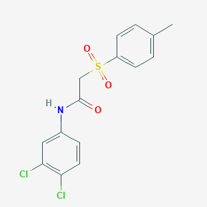 molecular formula C15H13Cl2NO3S B3745752 N-(3,4-dichlorophenyl)-2-[(4-methylphenyl)sulfonyl]acetamide 