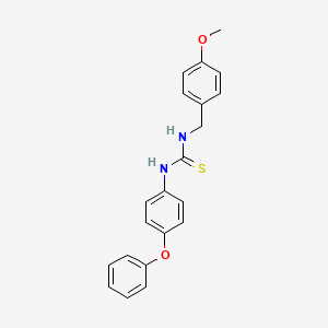 molecular formula C21H20N2O2S B3745756 N-(4-methoxybenzyl)-N'-(4-phenoxyphenyl)thiourea 