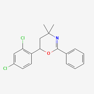 6-(2,4-dichlorophenyl)-4,4-dimethyl-2-phenyl-5,6-dihydro-4H-1,3-oxazine