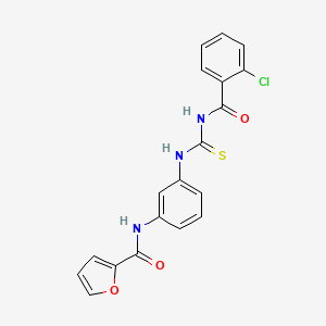 N-[3-({[(2-chlorobenzoyl)amino]carbonothioyl}amino)phenyl]-2-furamide
