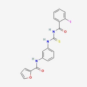 N-[3-({[(2-iodobenzoyl)amino]carbonothioyl}amino)phenyl]-2-furamide