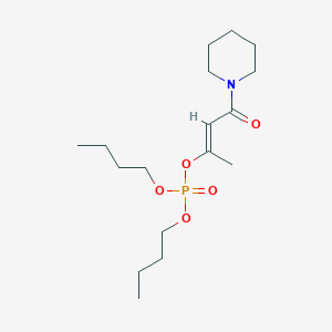molecular formula C17H32NO5P B3745829 dibutyl 1-methyl-3-oxo-3-(1-piperidinyl)-1-propen-1-yl phosphate 