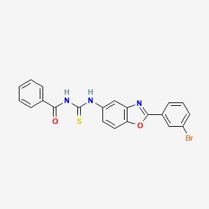 N-({[2-(3-bromophenyl)-1,3-benzoxazol-5-yl]amino}carbonothioyl)benzamide