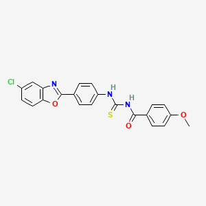 N-({[4-(5-chloro-1,3-benzoxazol-2-yl)phenyl]amino}carbonothioyl)-4-methoxybenzamide