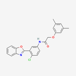 molecular formula C23H19ClN2O3 B3745878 N-[3-(1,3-benzoxazol-2-yl)-4-chlorophenyl]-2-(3,5-dimethylphenoxy)acetamide 