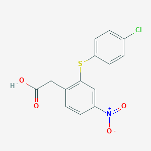 {2-[(4-Chlorophenyl)sulfanyl]-4-nitrophenyl}acetic acid