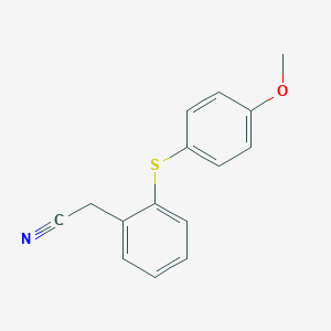 molecular formula C15H13NOS B374589 2-(4-Methoxyphenylsulfanyl)phenylacetonitrile 