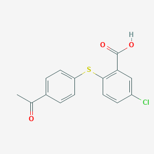 molecular formula C15H11ClO3S B374590 2-[(4-Acetylphenyl)sulfanyl]-5-chlorobenzoic acid 